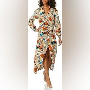 TEREA Women's Raina Draped Crossover Maxi Dress Sz XL